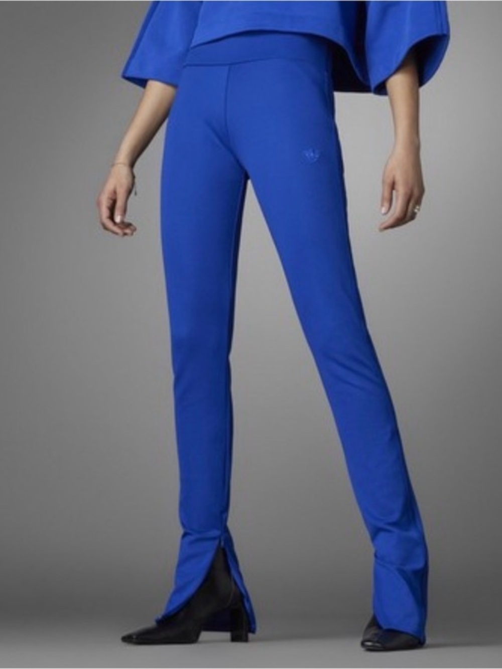 Adidas Blue Version Tights Pants Split Hem Cobalt Blue